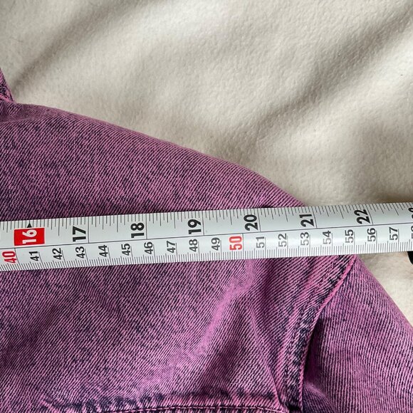 REMAIN BIRGER CHRISTENSEN Italy Purple Thalia Denim jacket US8-10 run big BUST46 - Picture 8 of 10